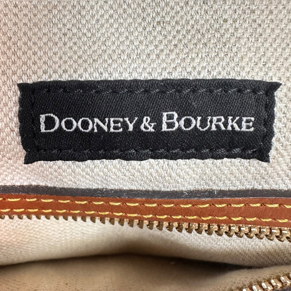 Dooney & Bourke Pebbled Leather Domed Satchel Taupe Brown Large Crossbody‎ Bag - Picture 8 of 15